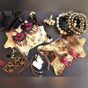 Jewelry LOT 12 Pieces Bling Violet Dangle Earrings, Bracelets, Headband, Ring